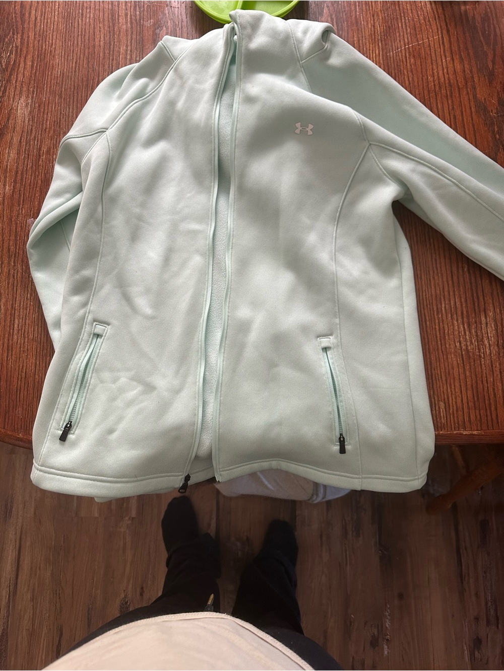 LG Mint Green Full-Zip Fleece Hoodie